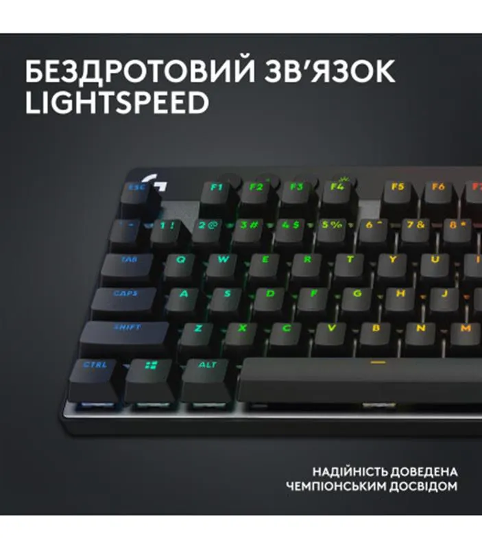 Клавiатура бездротова Logitech G PRO X TKL Lightspeed Black Tactile (920-012136) - мініатюра 12