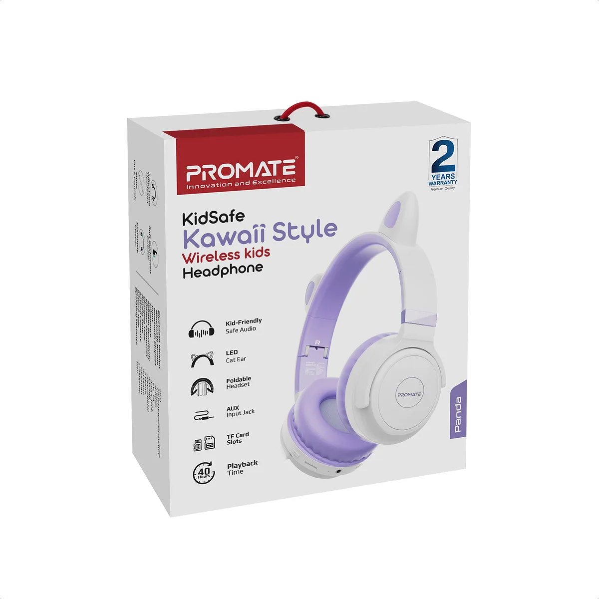 Bluetooth-гарнітура Promate Panda Lilac - мініатюра 2