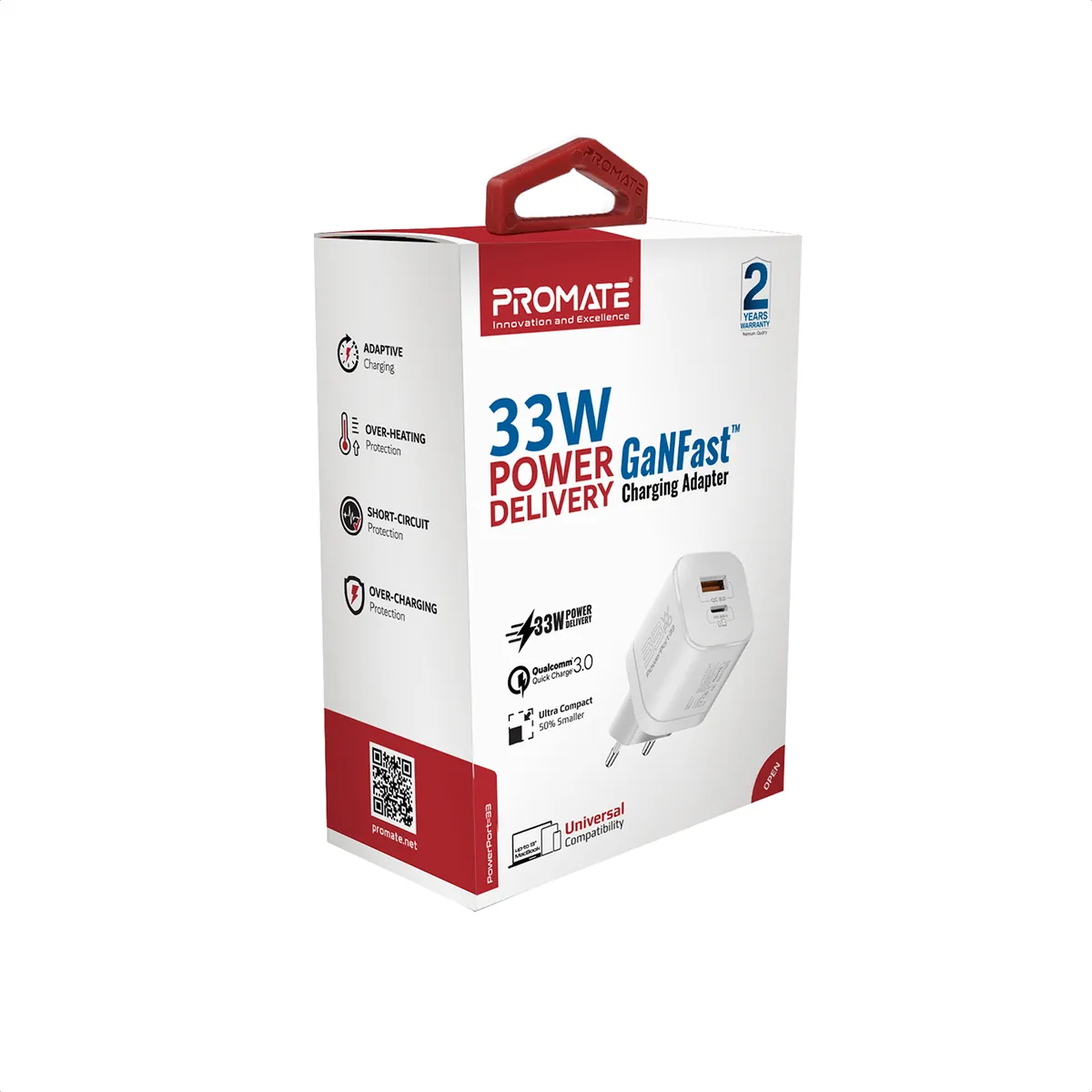 Зарядний пристрій Promate PowerPort-33 White - мініатюра 7