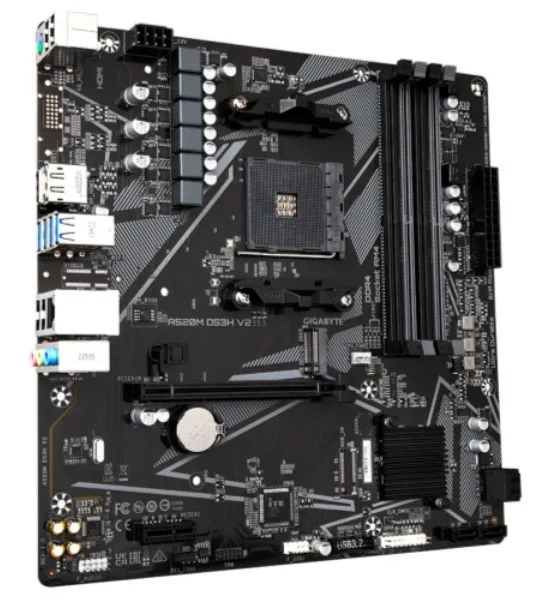 Материнська плата Gigabyte A520M DS3H V2 Socket AM4 - мініатюра 2