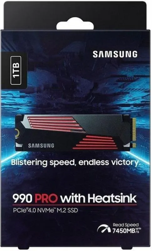 Накопичувач SSD 1ТB Samsung 990 PRO with Heatsink M.2 2280 PCIe 4.0 x4 NVMe V-NAND MLC (MZ-V9P1T0CW) - мініатюра 5