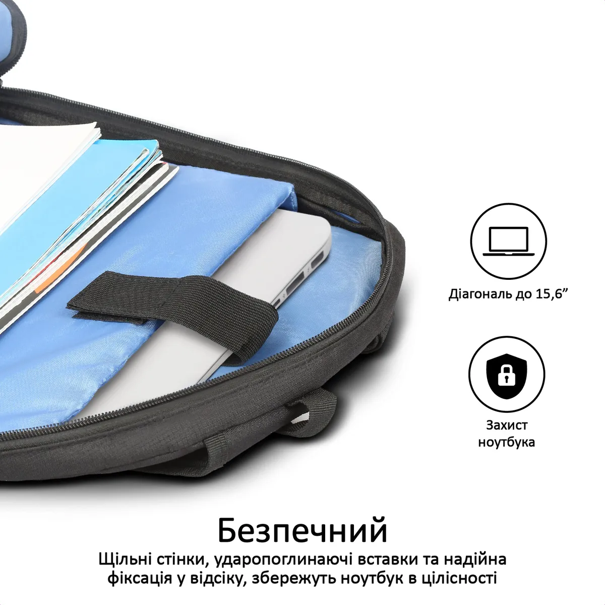 Рюкзак для ноутбука Promate Alpha-BP Black - мініатюра 3