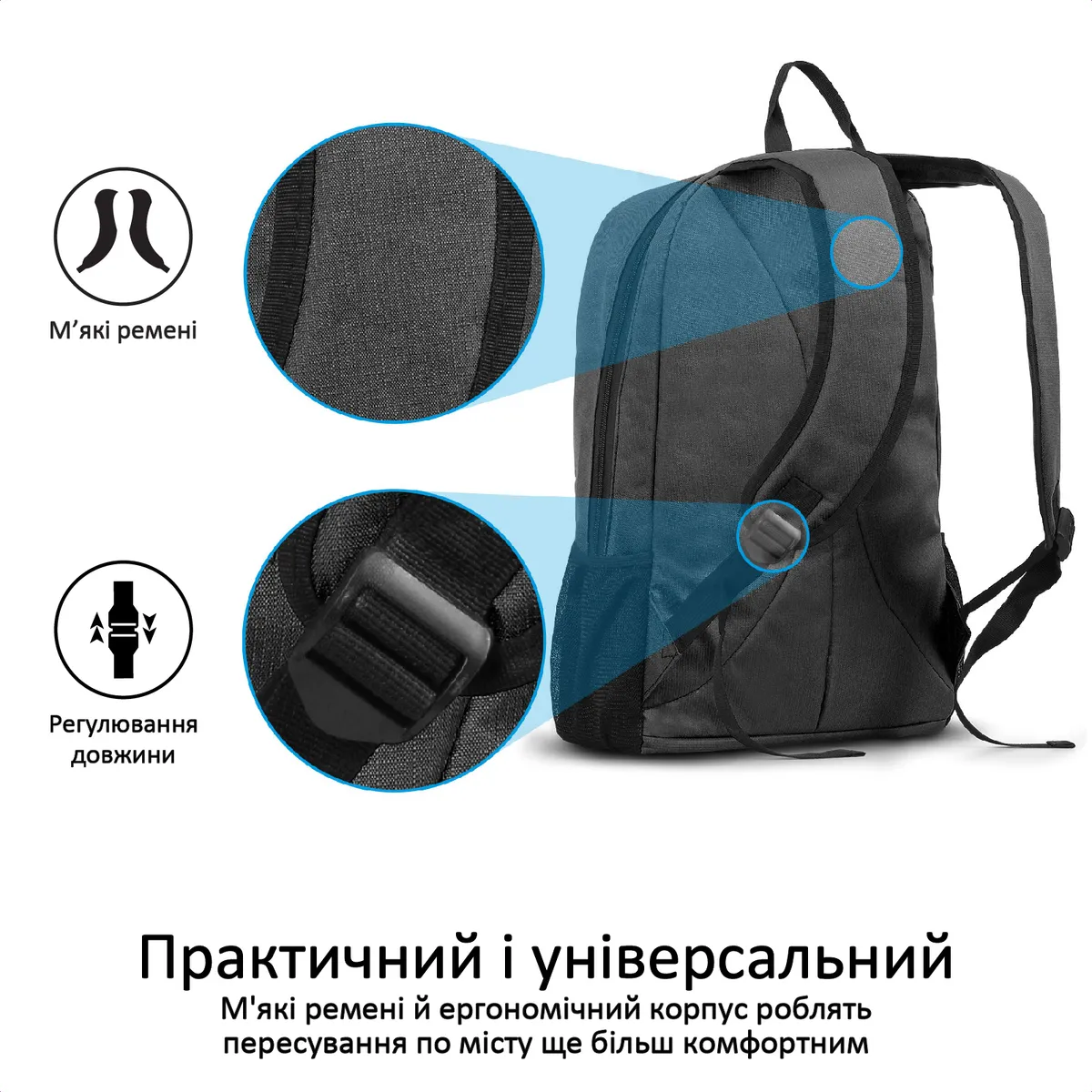 Рюкзак для ноутбука Promate Alpha-BP Black - мініатюра 6