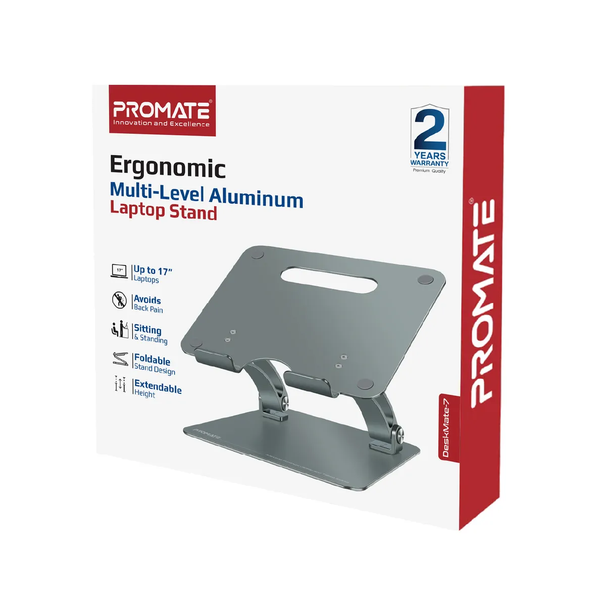 Охолоджуюча пiдставка для ноутбука Promate DeskMate-7 Grey - мініатюра 7