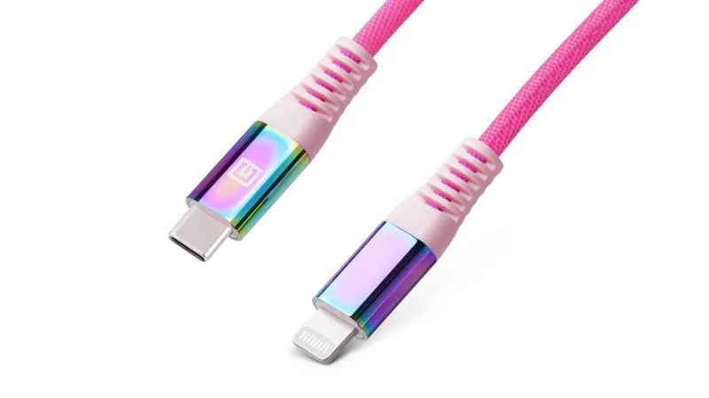 Кабель REAL-EL USB Type-C - Lightning (M/M), 1 м, Rainbow (EL123500054) - мініатюра 3