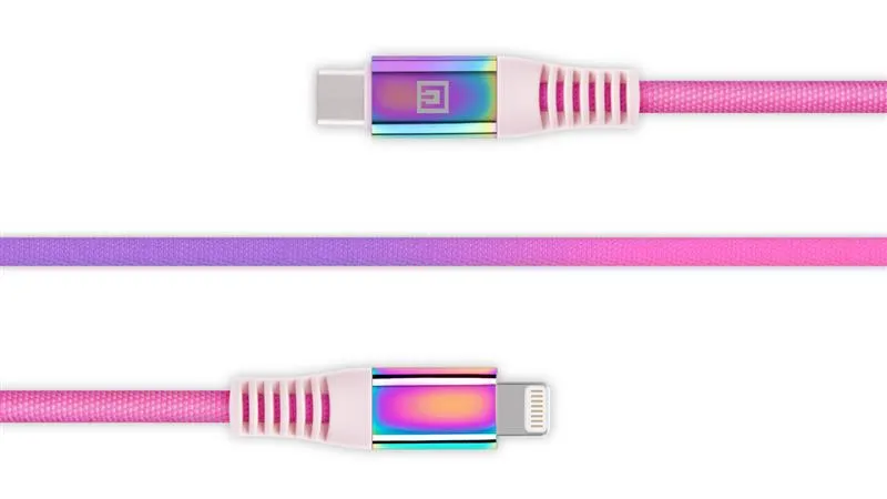 Кабель REAL-EL USB Type-C - Lightning (M/M), 1 м, Rainbow (EL123500054) - мініатюра 4