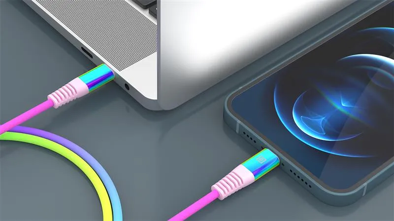 Кабель REAL-EL USB Type-C - Lightning (M/M), 1 м, Rainbow (EL123500054) - мініатюра 6
