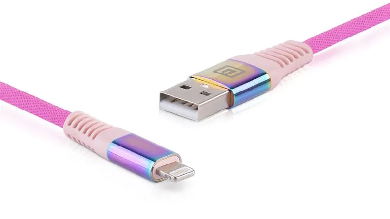 Кабель REAL-EL USB - Lightning (M/M), 1 м, Rainbow (EL123500051) - зображення 1
