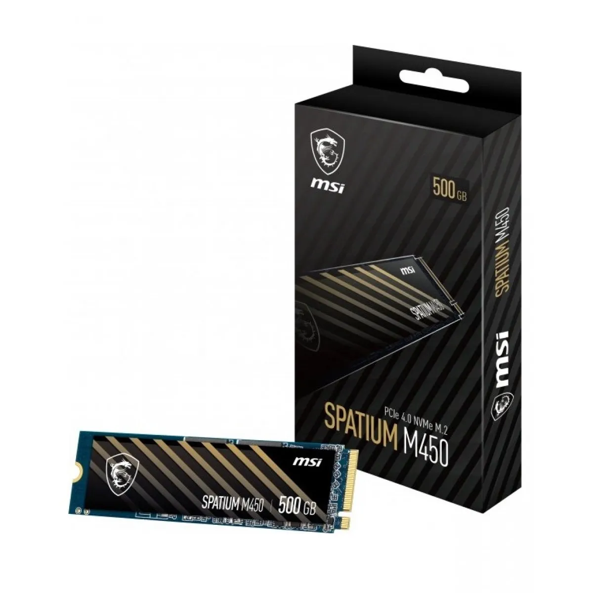 Накопичувач SSD  500GB MSI Spatium M450 M.2 2280 PCIe 4.0 x4 NVMe 3D NAND TLC (S78-440K220-P83) - мініатюра 3