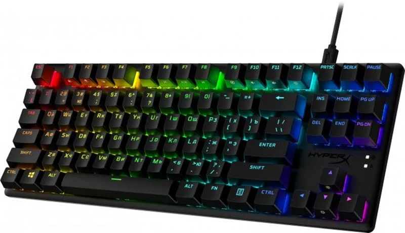 Клавіатура HyperX Alloy Origins Core PBT Red RGB Black (639N7AA) - мініатюра 3