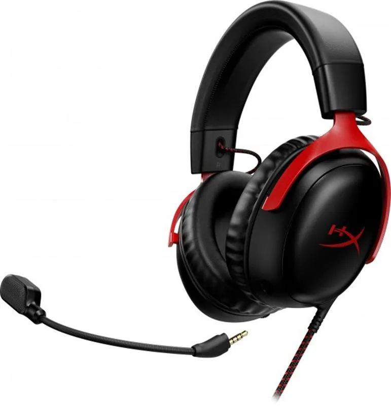 Гарнiтура HyperX Cloud III Black/Red (727A9AA) - мініатюра 4