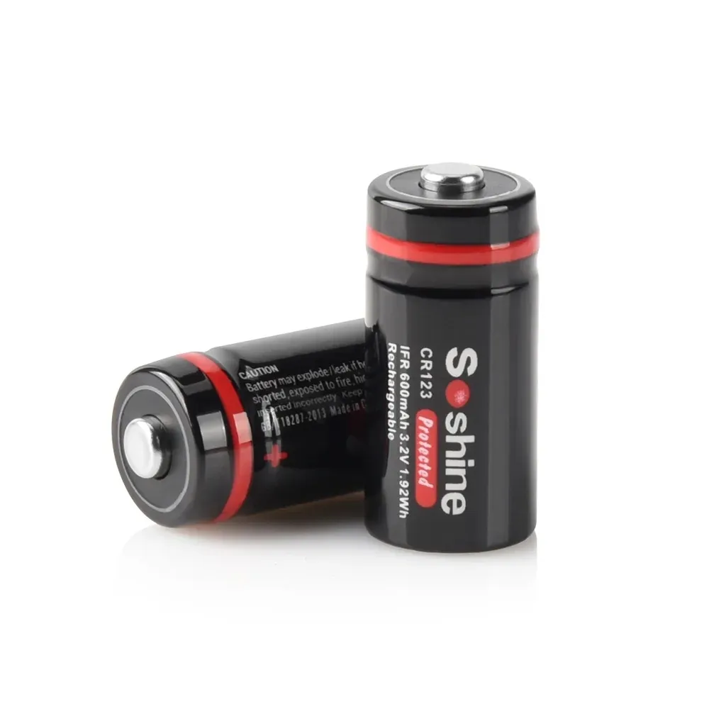 Акумулятор Soshine CR123A/16340 600mAh 1шт - мініатюра 3