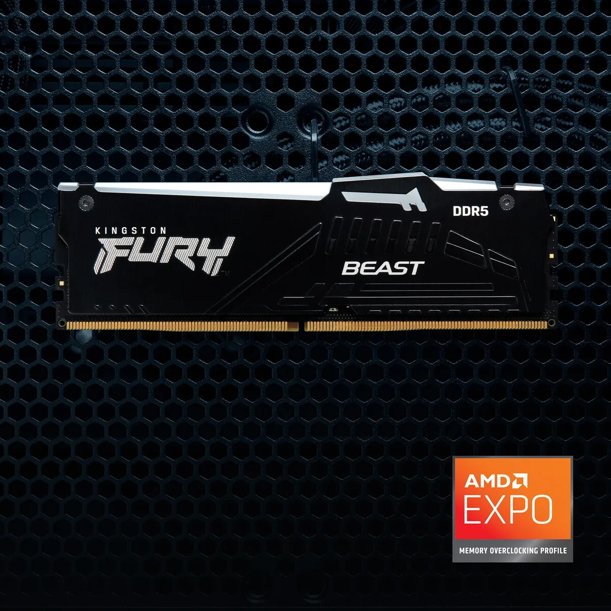 Модуль пам`яті DDR5 2x8GB/5200 Kingston Fury Beast RGB Black (KF552C40BBAK2-16) - мініатюра 10