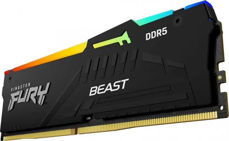 Модуль пам`яті DDR5 2x8GB/5200 Kingston Fury Beast RGB Black (KF552C40BBAK2-16) - мініатюра 4