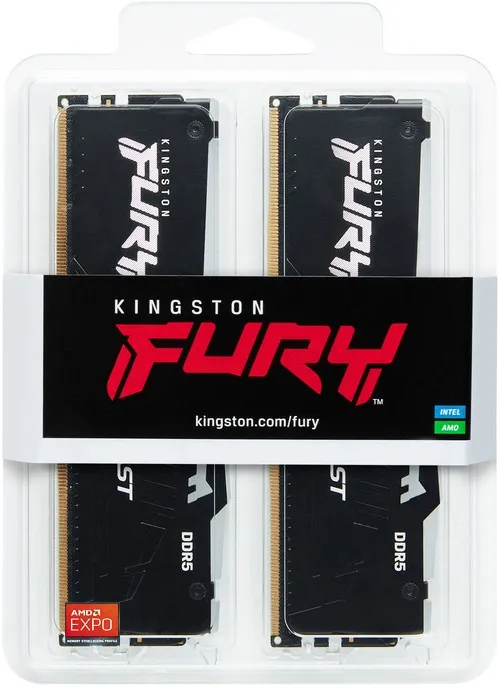 Модуль пам`яті DDR5 2x8GB/5200 Kingston Fury Beast RGB Black (KF552C40BBAK2-16) - мініатюра 6