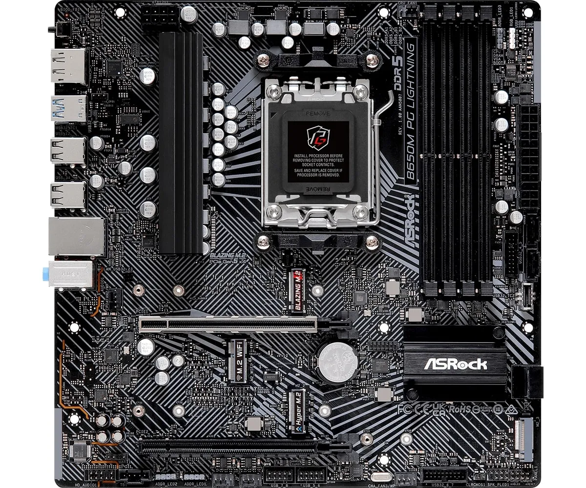 Материнська плата ASRock B650M PG Lightning Socket AM5 - зображення 1