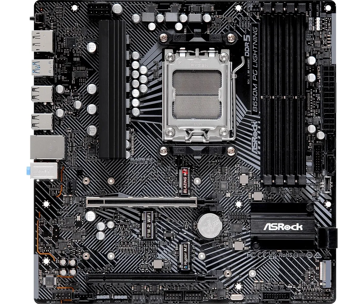 Материнська плата ASRock B650M PG Lightning Socket AM5 - мініатюра 2