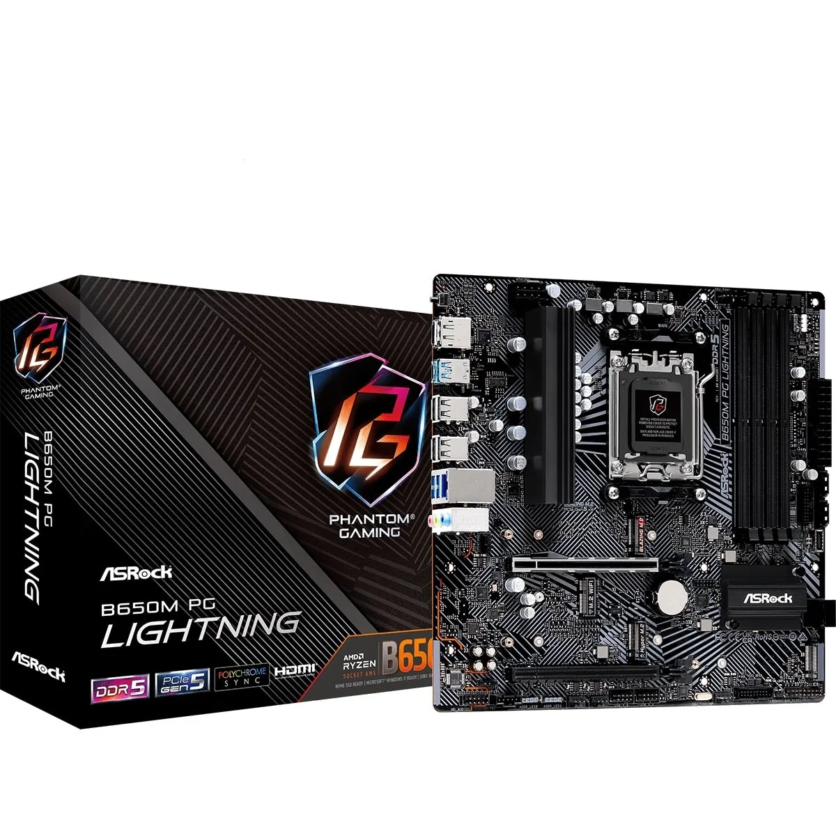 Материнська плата ASRock B650M PG Lightning Socket AM5 - мініатюра 6