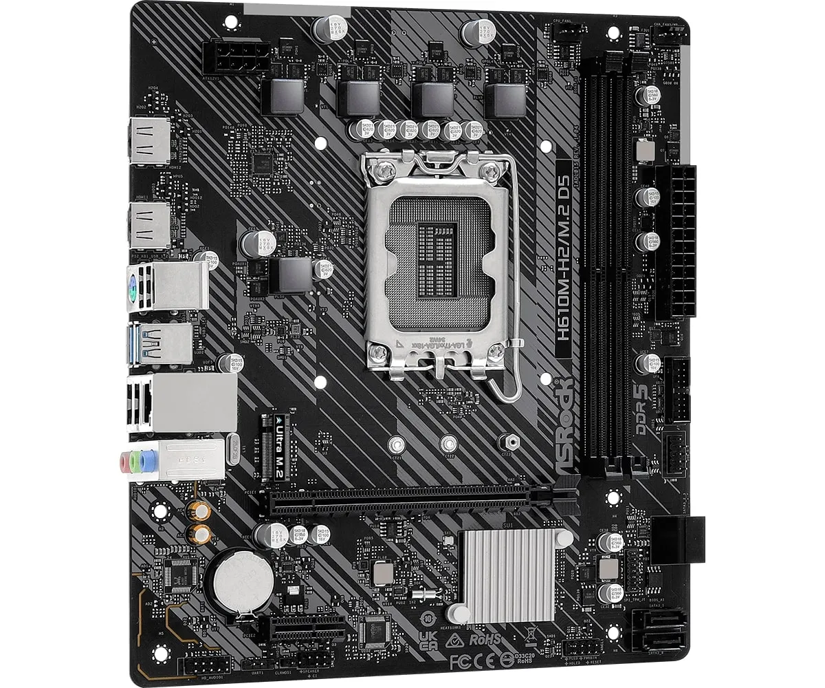 Материнська плата ASRock H610M-H2/M.2 D5 Socket 1700 - мініатюра 3