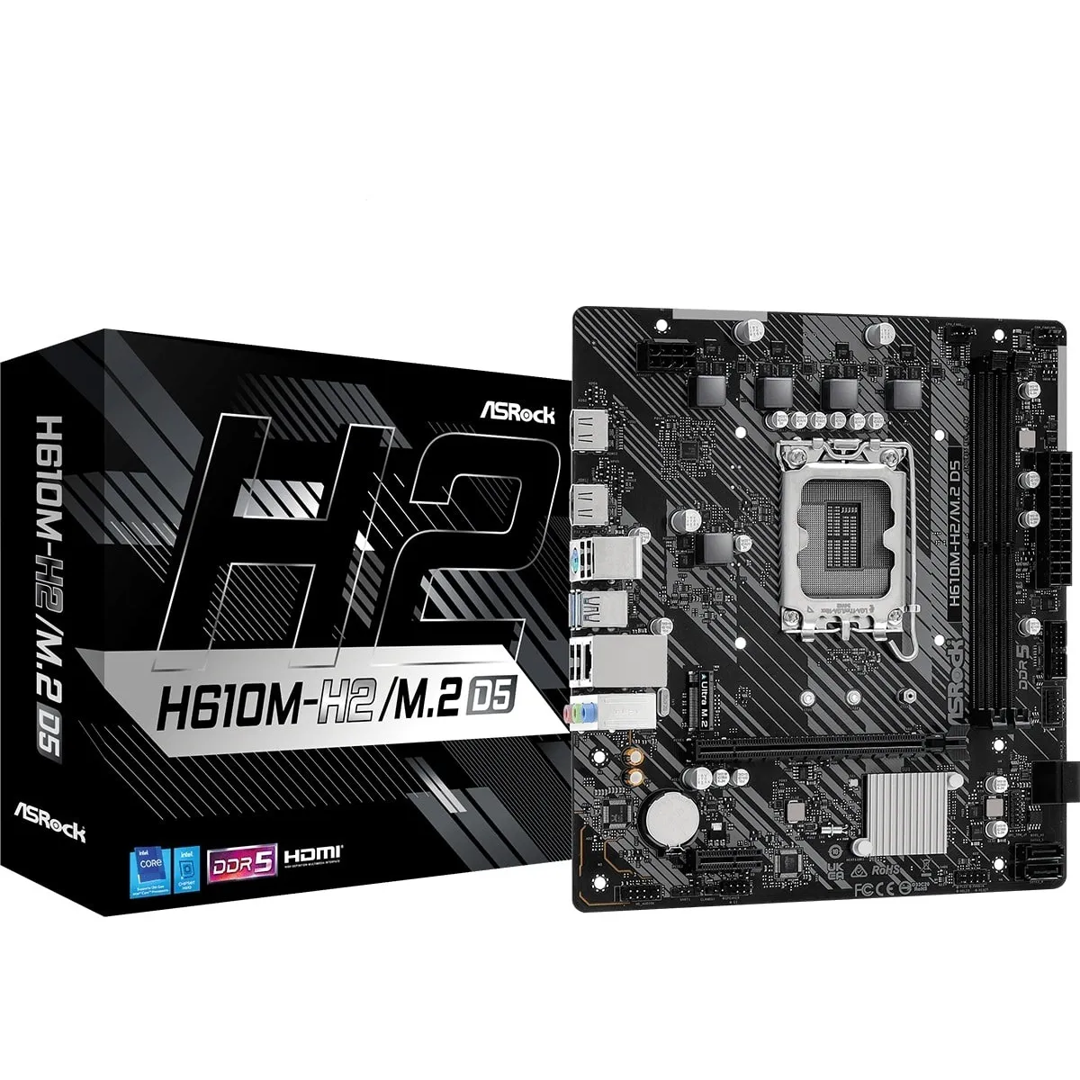 Материнська плата ASRock H610M-H2/M.2 D5 Socket 1700 - мініатюра 5