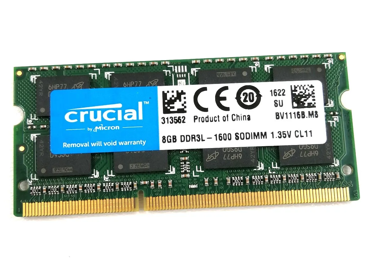 Модуль пам`ятi SO-DIMMDDR3L 8GB/1600 Crucial (CT102464BF160B.C16FPD) - мініатюра 2