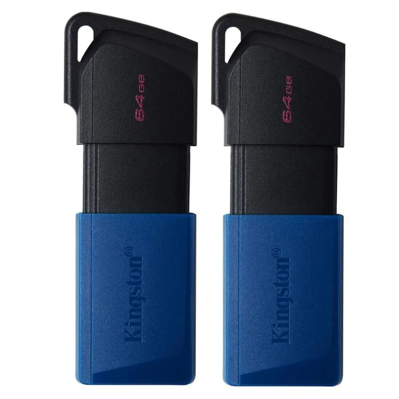 Флеш-накопичувач USB3.2 2x64GB Kingston DataTraveler Exodia M Black/Blue (DTXM/64GB-2P) - зображення 1