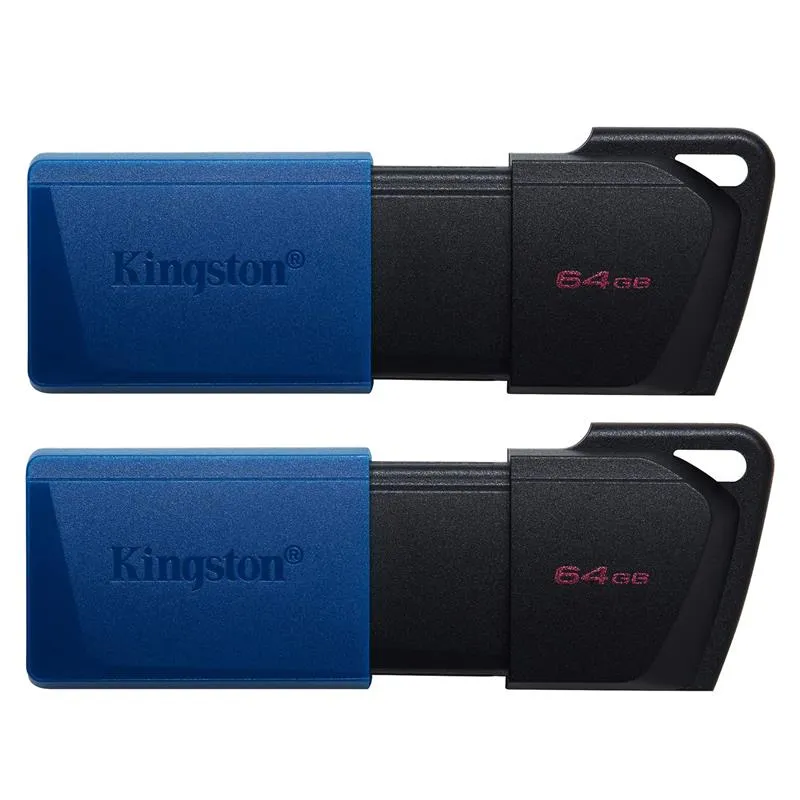 Флеш-накопичувач USB3.2 2x64GB Kingston DataTraveler Exodia M Black/Blue (DTXM/64GB-2P) - мініатюра 2