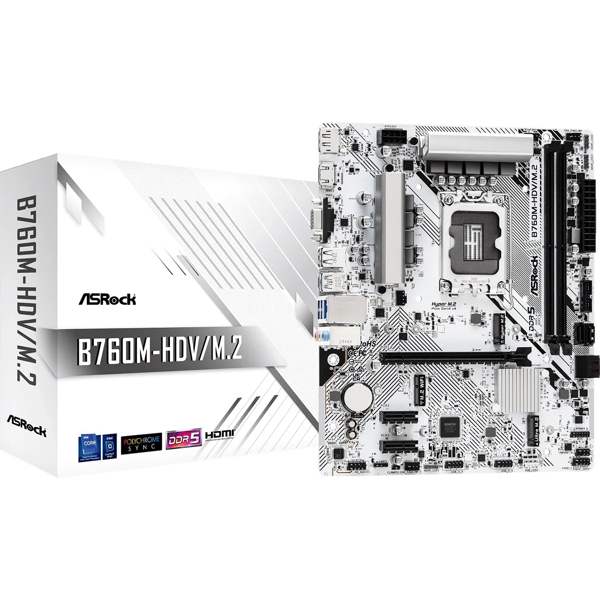 Материнська плата ASRock B760M-HDV/M.2 Socket 1700 - мініатюра 5