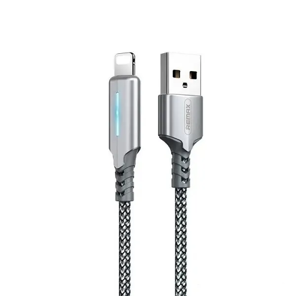 Кабель Remax RC-123i Gonyu USB - Lightning (M/M), 2.4 A, 1 м, Silver (6972174151939) - зображення 1