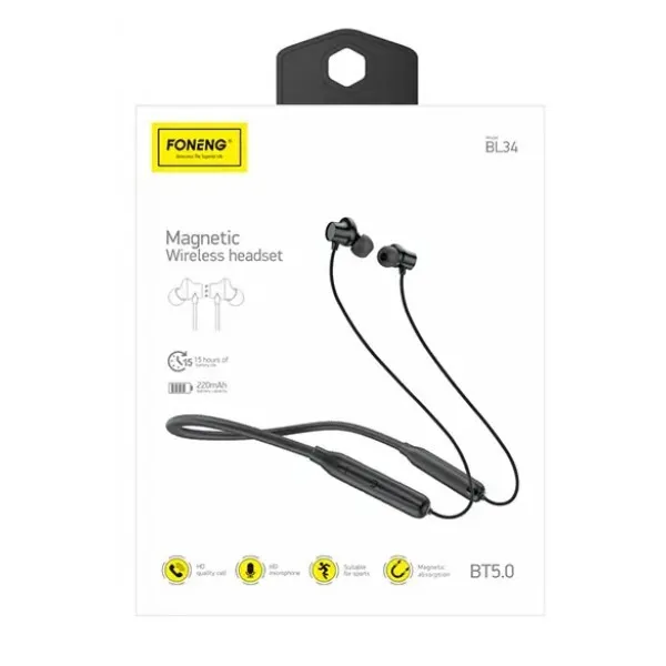 Bluetooth-гарнітура Foneng Neckband Sport BL34 (BL34-BE-N) - мініатюра 3