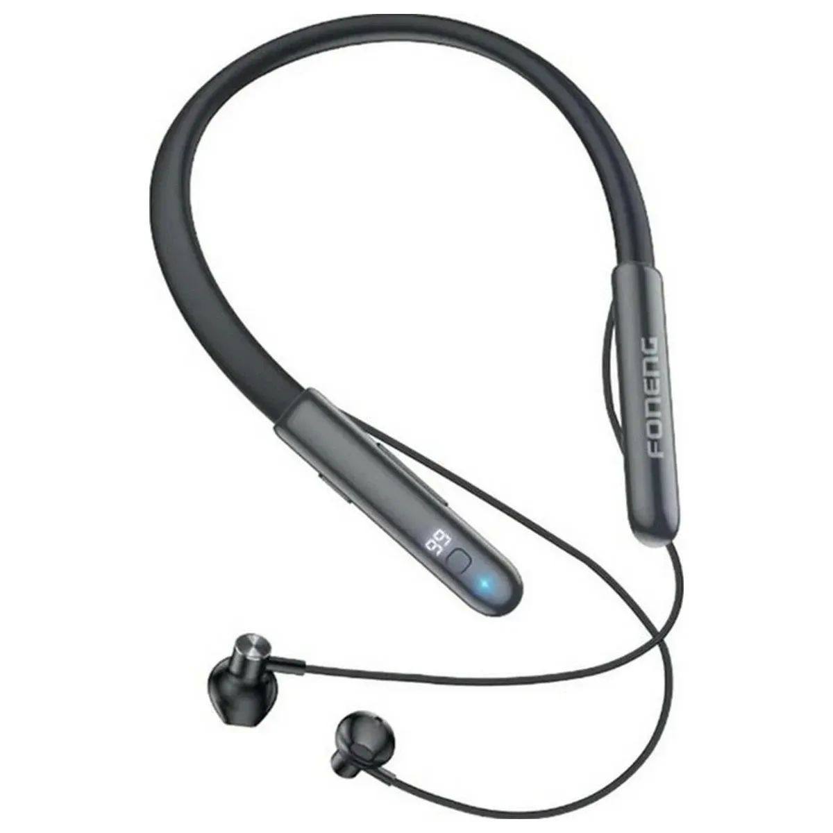 Bluetooth-гарнітура Foneng BL37 Digital Display Neckband Bluetooth Earphone (BL37-BE-DDN) - зображення 1