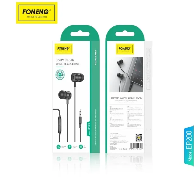 Гарнітура Foneng EP200 REMOTE earphone (EP200-E-R) - мініатюра 2