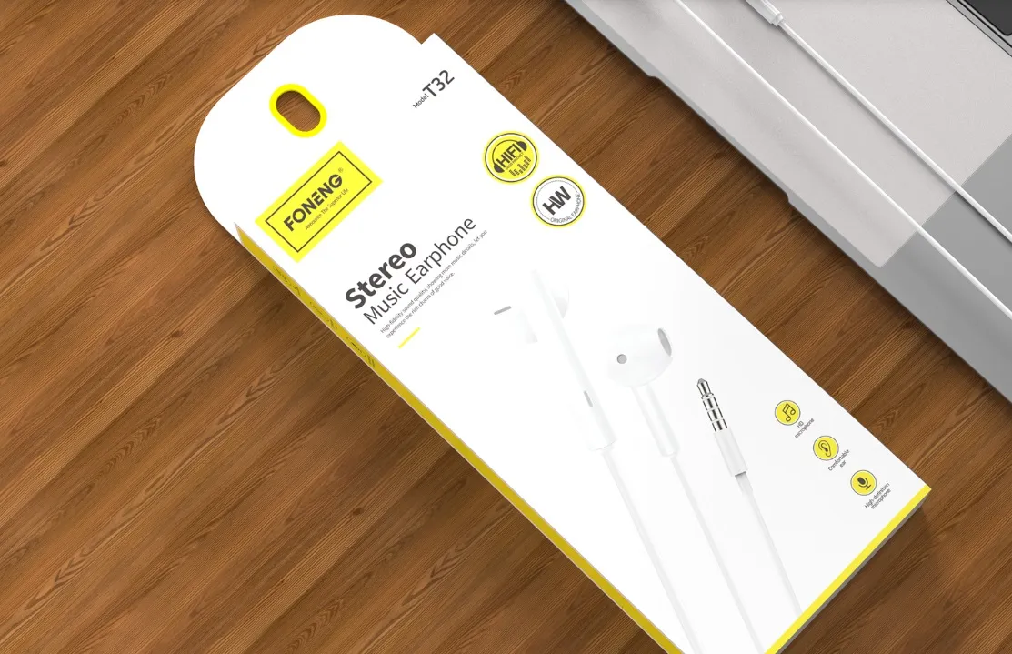 Гарнітура Foneng T32 3D music earphone (T32-E-3DM) - мініатюра 4