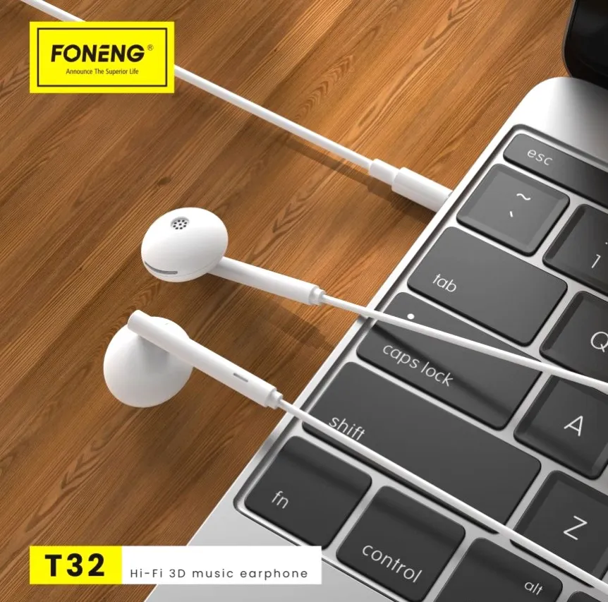 Гарнітура Foneng T32 3D music earphone (T32-E-3DM) - мініатюра 5