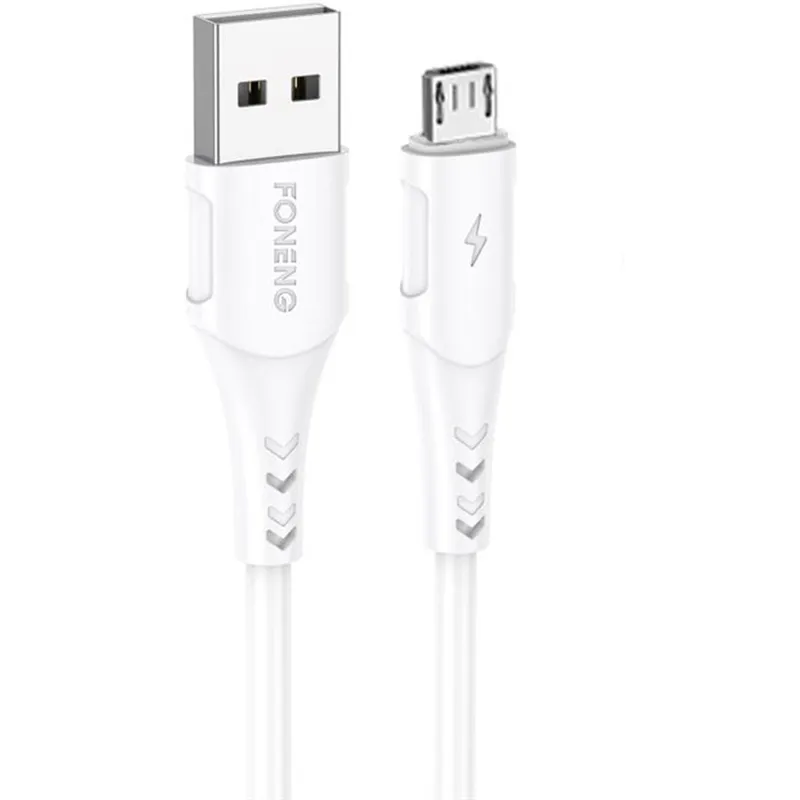 Кабель Foneng X81 USB - micro USB (M/M), 2.1 A, 1 м, White (X81-CA-MU) - зображення 1