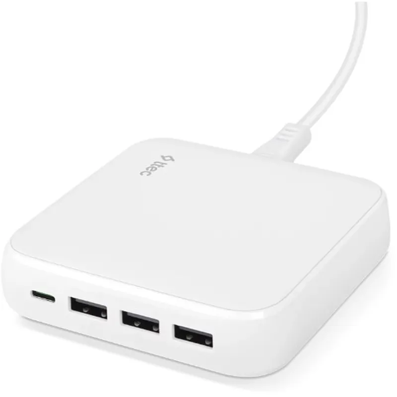 Мережевий зарядний пристрій Ttec SmartCharger Quattro GaN USB-C/USB-A 65W White (2SCG02B) - мініатюра 4