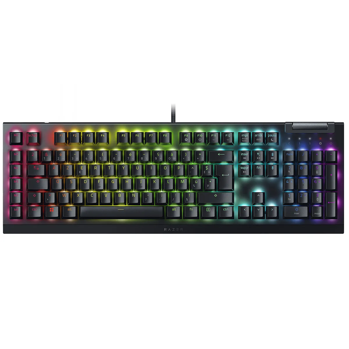 Клавіатура Razer BlackWidow V4 X Green Switch RU Black (RZ03-04700800-R3R1) - зображення 1