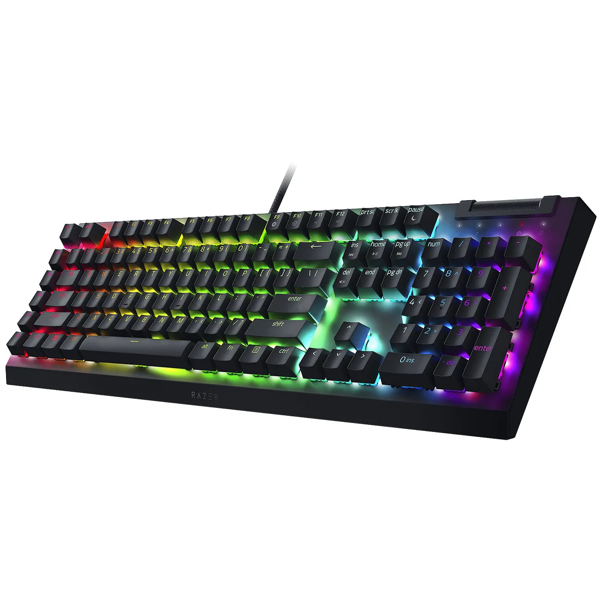 Клавіатура Razer BlackWidow V4 X Green Switch RU Black (RZ03-04700800-R3R1) - мініатюра 4