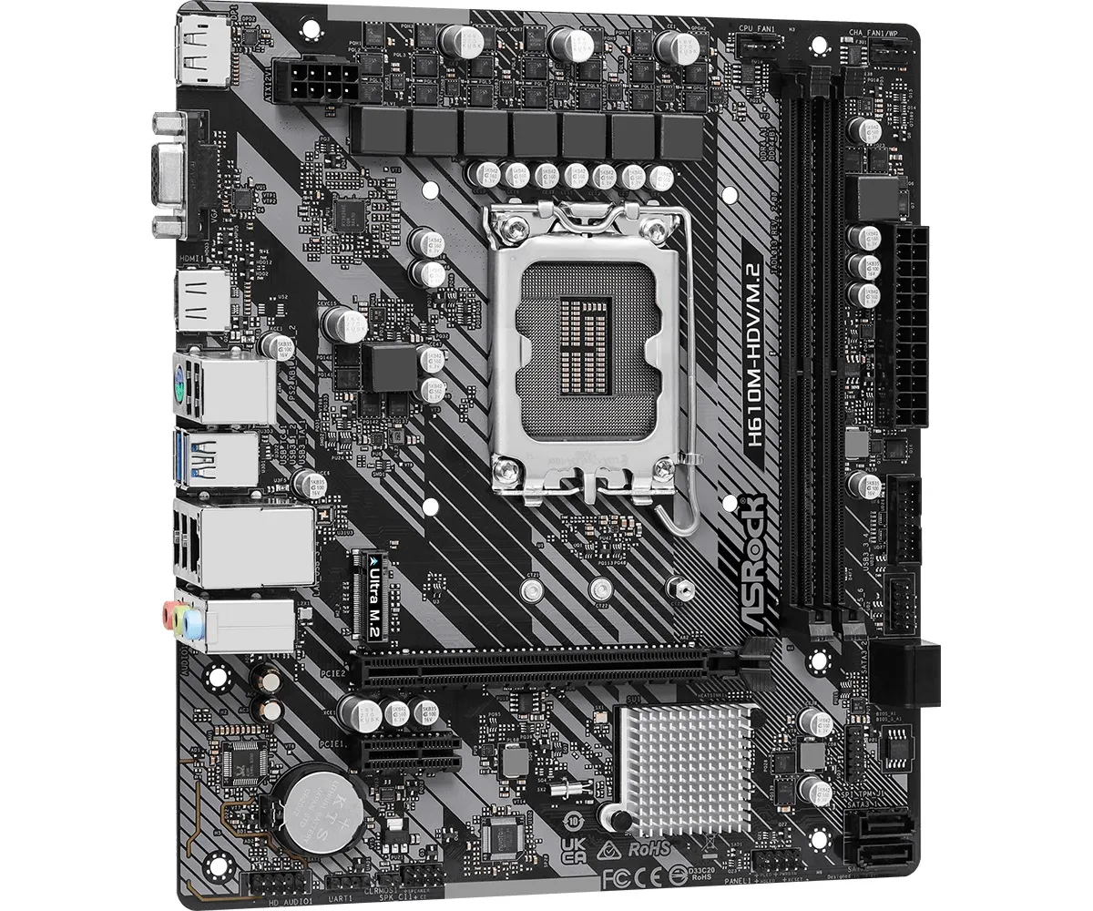 Материнська плата ASRock H610M-HDV/M.2 R2.0 Socket 1700 - мініатюра 3