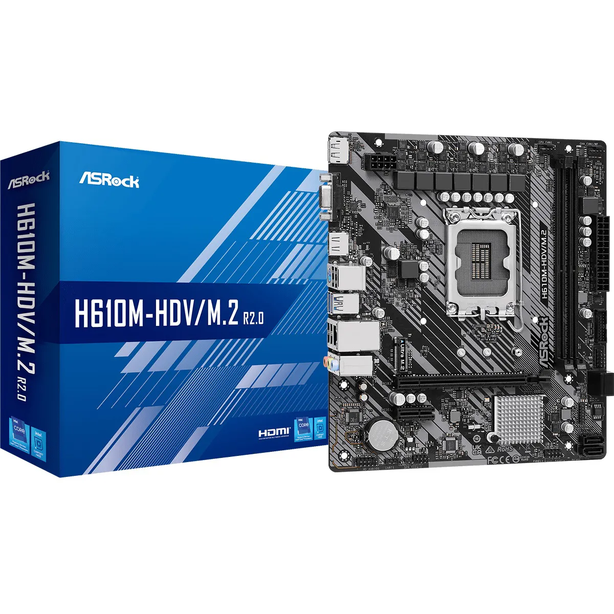 Материнська плата ASRock H610M-HDV/M.2 R2.0 Socket 1700 - мініатюра 5