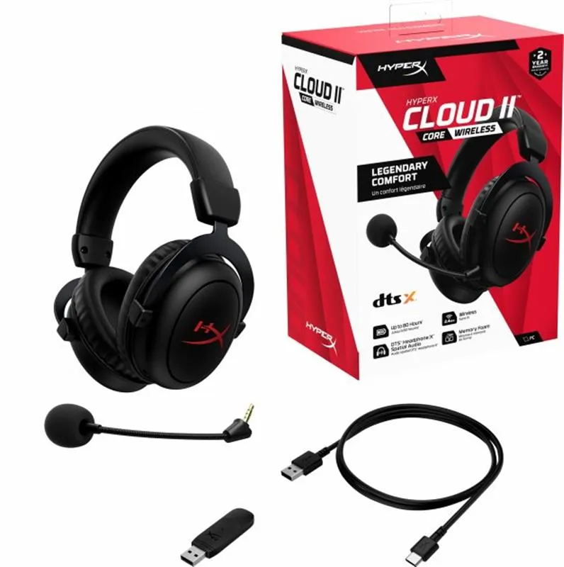 Bluetooth-гарнітура HyperX Cloud II Core Wireless Black (6Y2G8AA) - мініатюра 7
