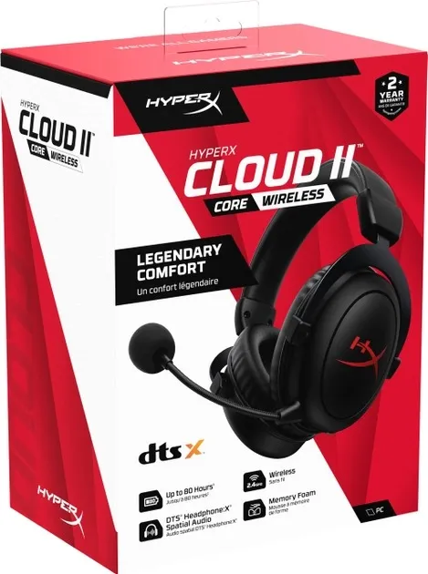 Bluetooth-гарнітура HyperX Cloud II Core Wireless Black (6Y2G8AA) - мініатюра 8