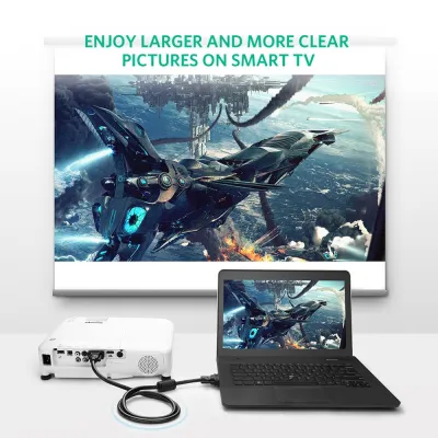 Конвертер Mini, VGA2HDMI, ВИХІД HDMI (мама), на ВХІД VGA (мама) 720P / 1080P, White, BOX - мініатюра 4