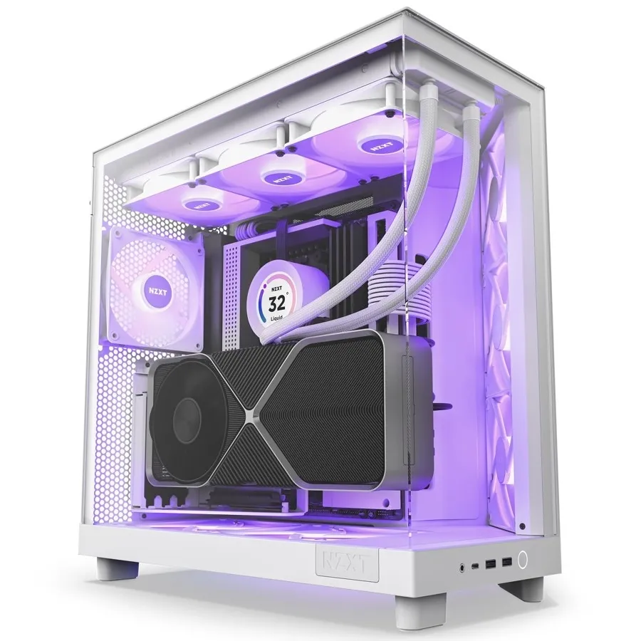 Корпус NZXT H6 Flow RGB White (CC-H61FW-R1) без БЖ - мініатюра 5
