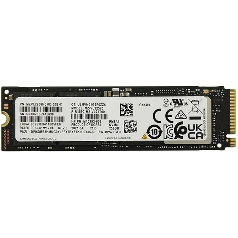 Накопичувач SSD  256GB Samsung PM9A1 M.2 2280 PCIe 4.0 x4 V-NAND 3bit MLC (MZ-VL22560_OEM) OEM - зображення 1