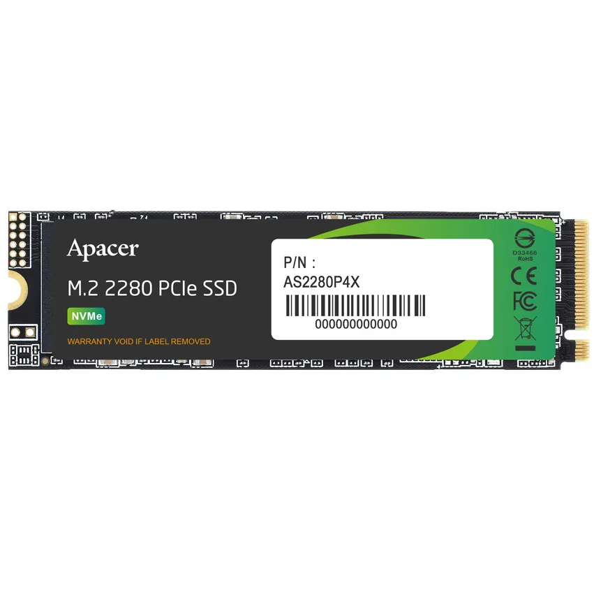 Накопичувач SSD  256GB Apacer AS2280P4X M.2 2280 PCIe 3.0 x4 3D TLC (AP256GAS2280P4X-1) - зображення 1