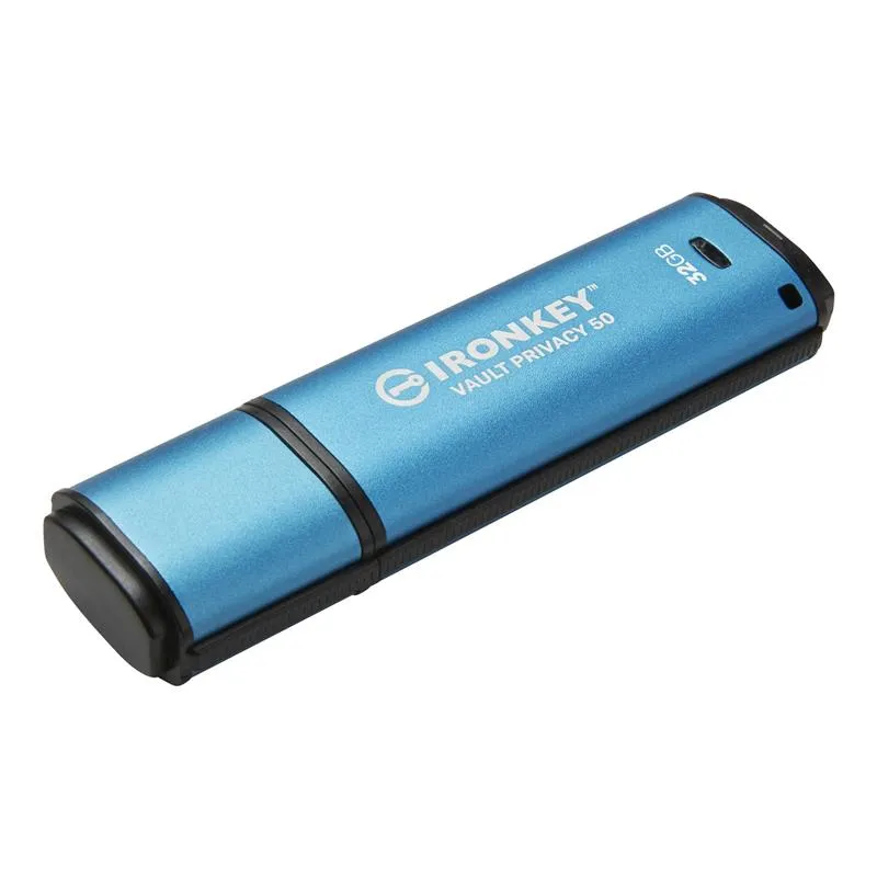 Флеш-накопичувач USB3.2 32GB Kingston IronKey Vault Privacy 50 Type-A Blue (IKVP50/32GB) - мініатюра 3
