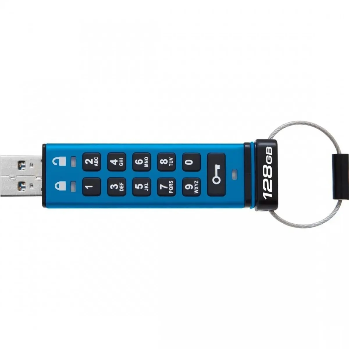 Флеш-накопичувач USB3.2 128GB Kingston IronKey Keypad 200 Type-A Blue (IKKP200/128GB) - мініатюра 5