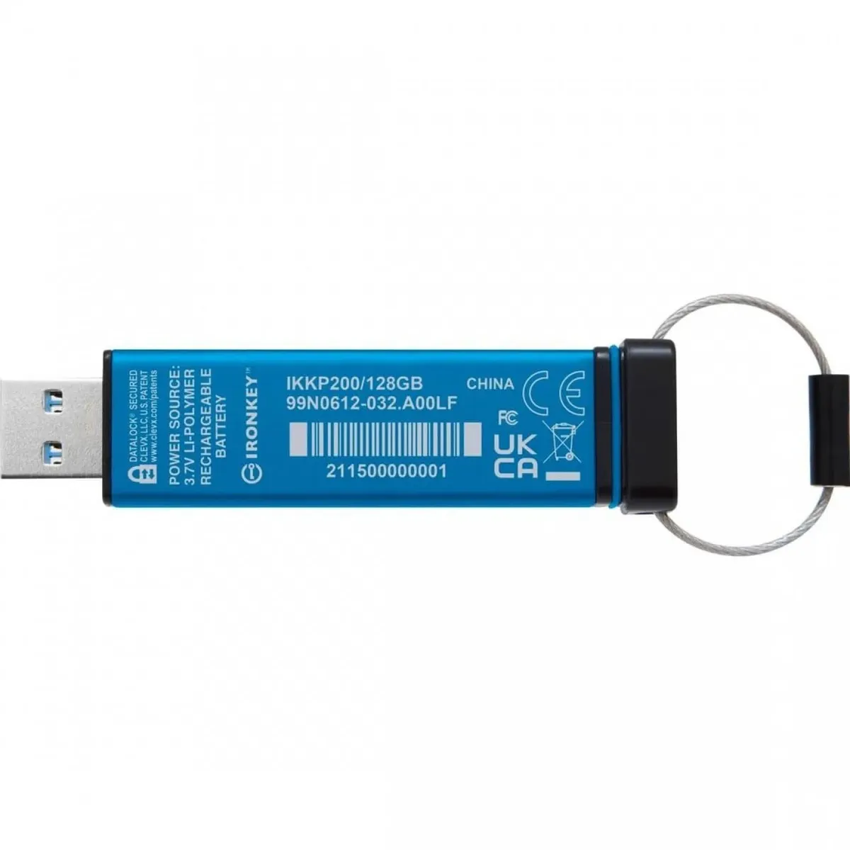 Флеш-накопичувач USB3.2 128GB Kingston IronKey Keypad 200 Type-A Blue (IKKP200/128GB) - мініатюра 6