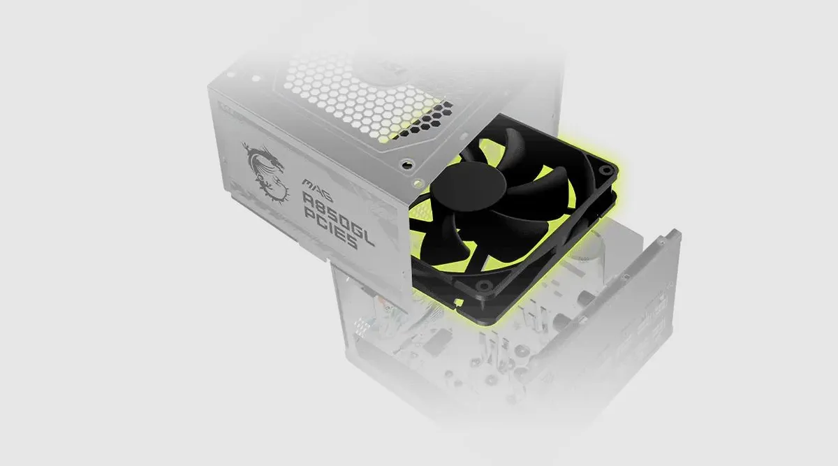 Блок живлення MSI MAG A850GL PCIE5 White 850W - мініатюра 8
